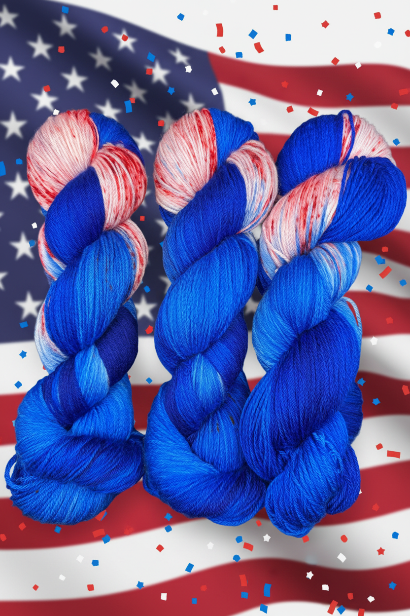 Yarn: Sock Weight, 100g Skein — Fireworks