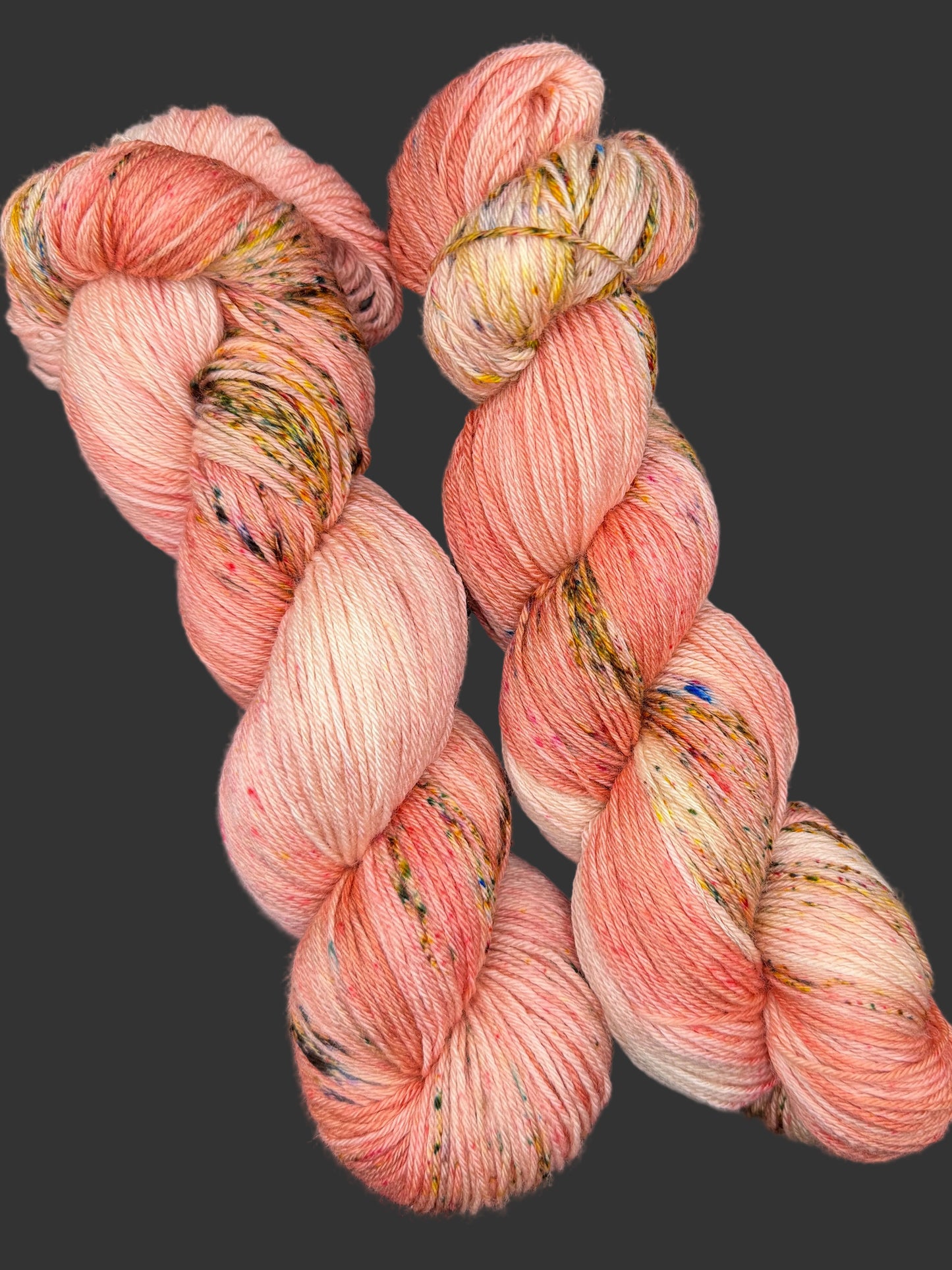 Yarn: Sock Weight, 100g Skein — Speckled Peach